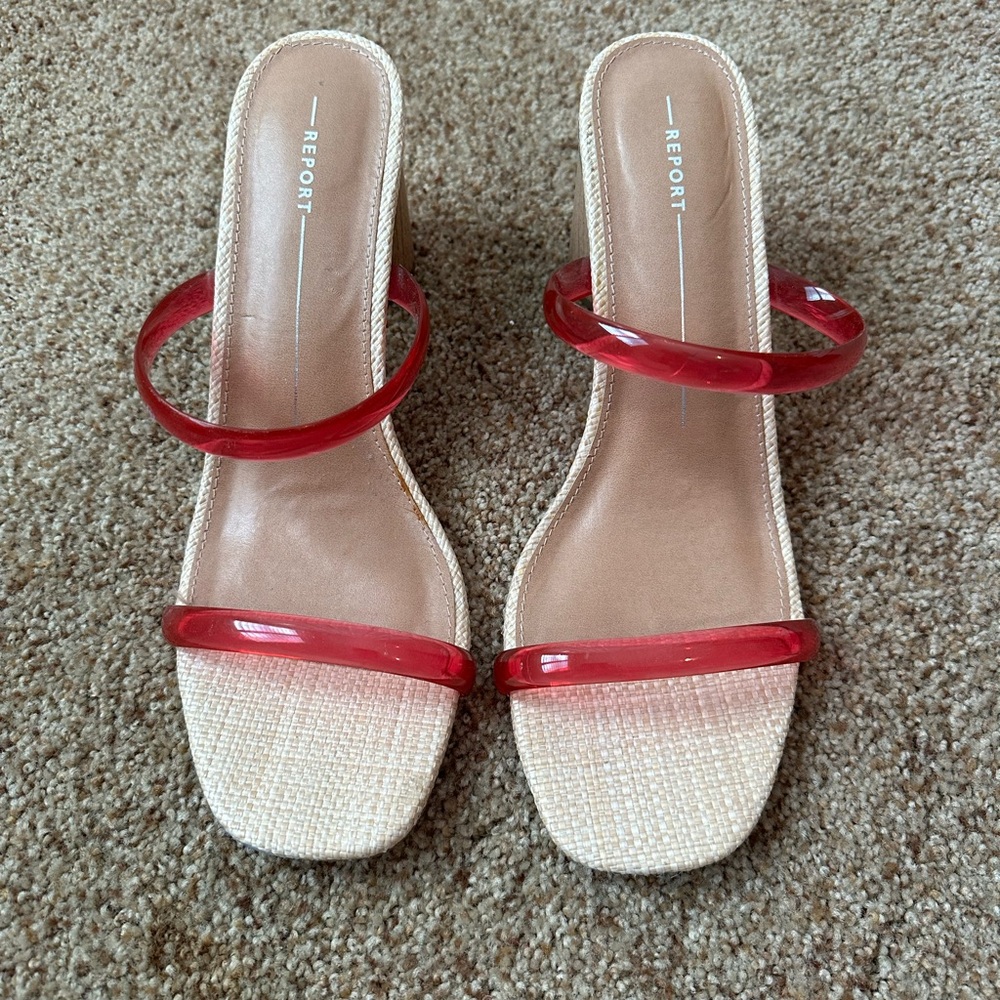 Report Women's Jelly Pink Heels. Size 8.5